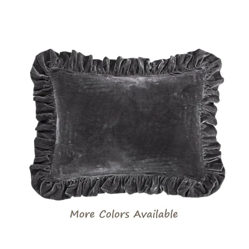 Round Pillows for Boho-Style InteriorsStella Oblong Ruffled Pillow