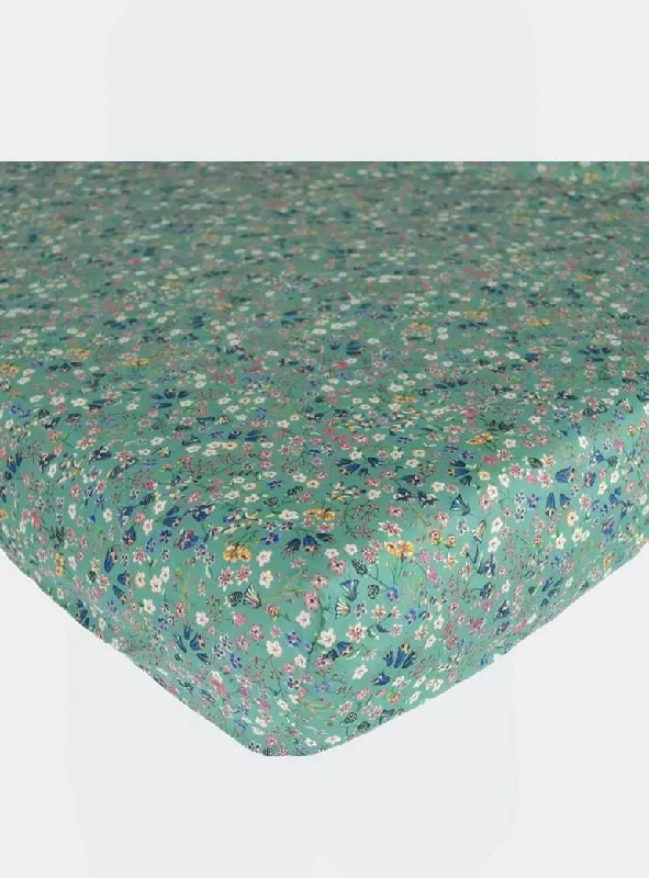 King - Size Sheet Sets with a Decorative Pillow SetFitted Sheet Made With Liberty Fabric DONNA LEIGH GREEN King - Size Sheet Sets with a Decorative Pillow SetFitted Sheet Made With Liberty Fabric DONNA LEIGH GREEN