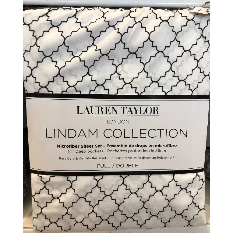 Rayon - Cotton Sheets for a Breathable and Soft BlendLauren Taylor- White Geo MF Sheet Set Rayon - Cotton Sheets for a Breathable and Soft BlendLauren Taylor- White Geo MF Sheet Set