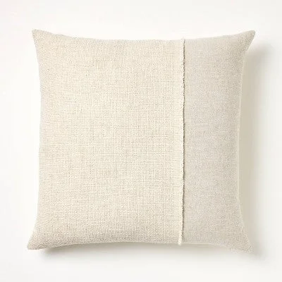 Soft and Fluffy Pillows for Bedroom ComfortNew - Oversized Pieced Square Throw Pillow Cream/Neutral - Threshold designed with Studio McGee Soft and Fluffy Pillows for Bedroom ComfortNew - Oversized Pieced Square Throw Pillow Cream/Neutral - Threshold designed with Studio McGee