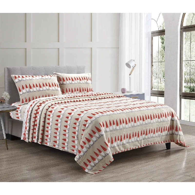 Jersey - Knit Sheets for a Comfortable and Casual BedHoliday Gnome 4pc Microplush Sheet Set - Full