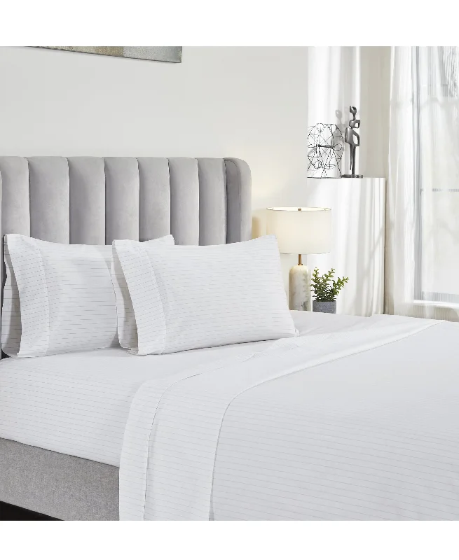 Thermal - Regulating Bamboo Sheets for All - Season ComfortModern Threads 200 Thread Count 100% Organic Cotton 4-Piece Extra Soft Bedding Sheets & Pillowcase Set, Deep Pocket up to 16 inch Mattress Osea Stripe Full Thermal - Regulating Bamboo Sheets for All - Season ComfortModern Threads 200 Thread Count 100% Organic Cotton 4-Piece Extra Soft Bedding Sheets & Pillowcase Set, Deep Pocket up to 16 inch Mattress Osea Stripe Full