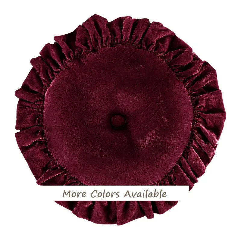 Square Pillows for Modern Home DecorStella Round Ruffled Pillow