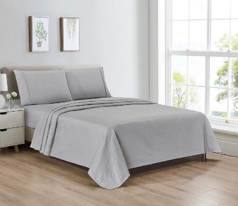 Organic Flannel Sheets for a Natural and Warm SleepBibb Home Egyptian Luxury 1800 Count Printed 4 Piece Sheet Set