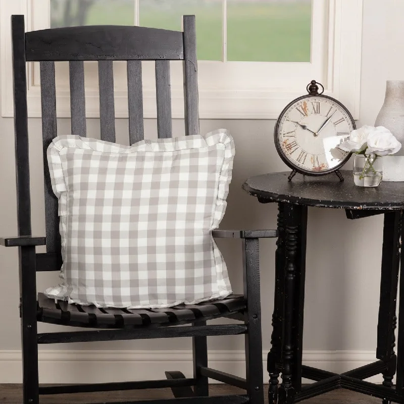 Velvet Pillows for a Touch of EleganceAnnie Buffalo Check Pillow - Grey