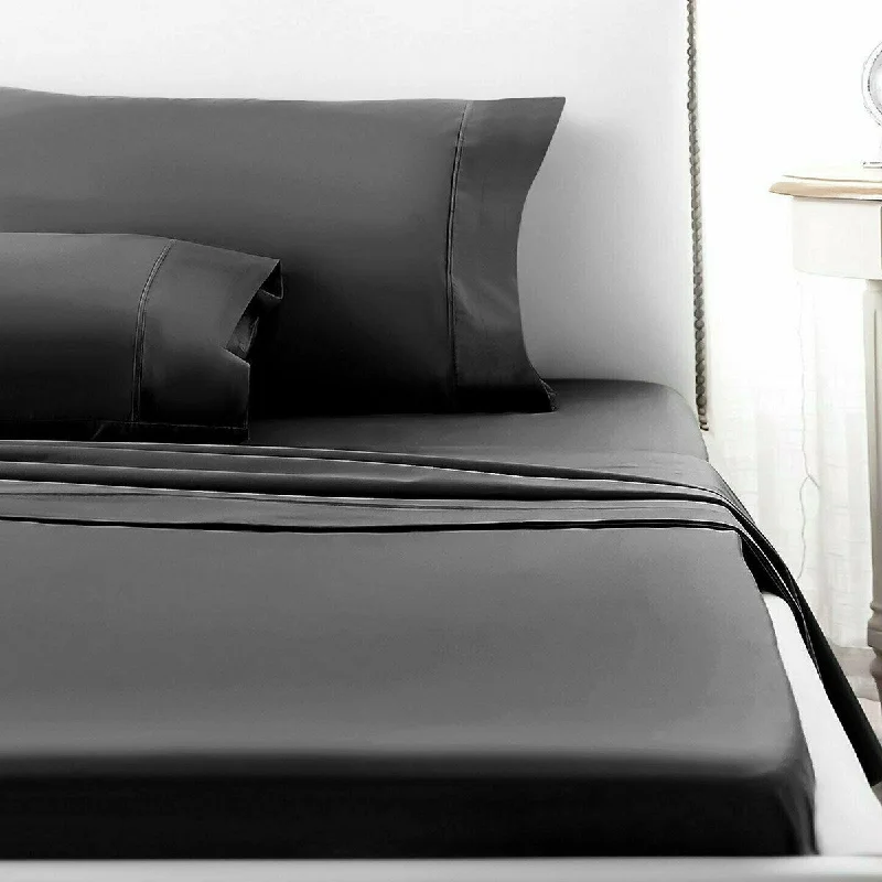 Moisture - Wicking Cotton Sheets for a Dry and Comfortable Sleep4 Piece Deep Pocket 1800 Count Luxury Sheet Set Full Black Moisture - Wicking Cotton Sheets for a Dry and Comfortable Sleep4 Piece Deep Pocket 1800 Count Luxury Sheet Set Full Black