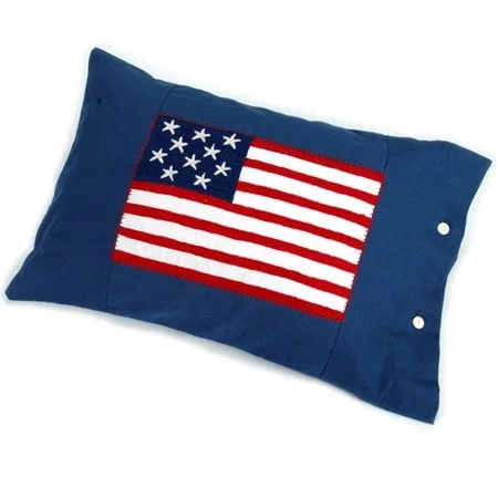 Firm Pillows for Side SleepersEmbroidered Denim Flag Pillow