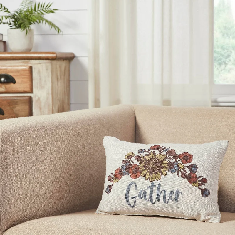 Square Pillows for Modern Home DecorBountifall Autumn Blessings Gather Pillow