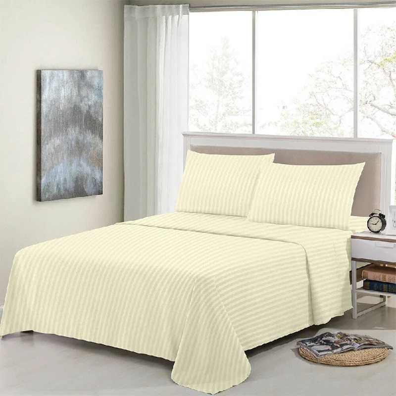 Linen - Cotton Blend Sheets for a Natural and Versatile Option4 Piece Bed Sheets 1800 Count Egyptian Comfort King Vanilla Linen - Cotton Blend Sheets for a Natural and Versatile Option4 Piece Bed Sheets 1800 Count Egyptian Comfort King Vanilla