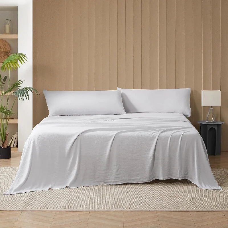 Polyester - Cotton Blend Sheets for Durability and ComfortDark Sky Reserve® - Bamboo Linen Sheet Set - Portugal Made - Glacier Gray Polyester - Cotton Blend Sheets for Durability and ComfortDark Sky Reserve® - Bamboo Linen Sheet Set - Portugal Made - Glacier Gray