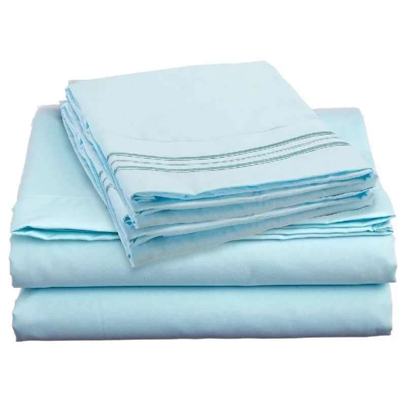 Polyester - Cotton Blend Sheets for Durability and Comfort4 Piece 1600 Count Super Soft Sheet Set Full Tiffany Blue Polyester - Cotton Blend Sheets for Durability and Comfort4 Piece 1600 Count Super Soft Sheet Set Full Tiffany Blue