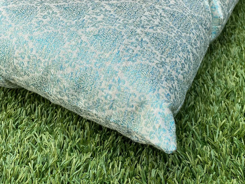 Orthopedic Pillows for Back Pain ReliefLight Blue brocade fabric floor sitting cushion