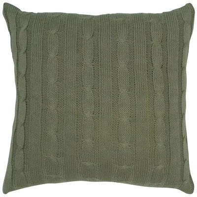 Soft and Fluffy Pillows for Bedroom ComfortNew - 18"x18" Sweater Knit Square Throw Pillow Olive - Rizzy Home Soft and Fluffy Pillows for Bedroom ComfortNew - 18"x18" Sweater Knit Square Throw Pillow Olive - Rizzy Home