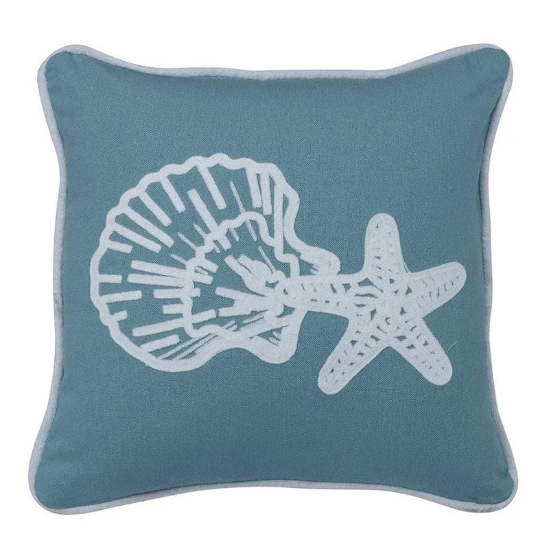 Memory Foam Pillows for Neck SupportCatalina Aqua Embroidered Shell Pillow