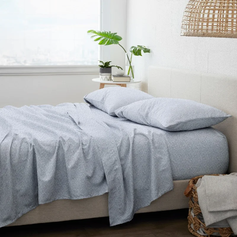 Sheet Sets with Multiple Pillowcase OptionsBecky Cameron Chambray Style Pattern 4 Piece Bed Sheets Set Sheet Sets with Multiple Pillowcase OptionsBecky Cameron Chambray Style Pattern 4 Piece Bed Sheets Set