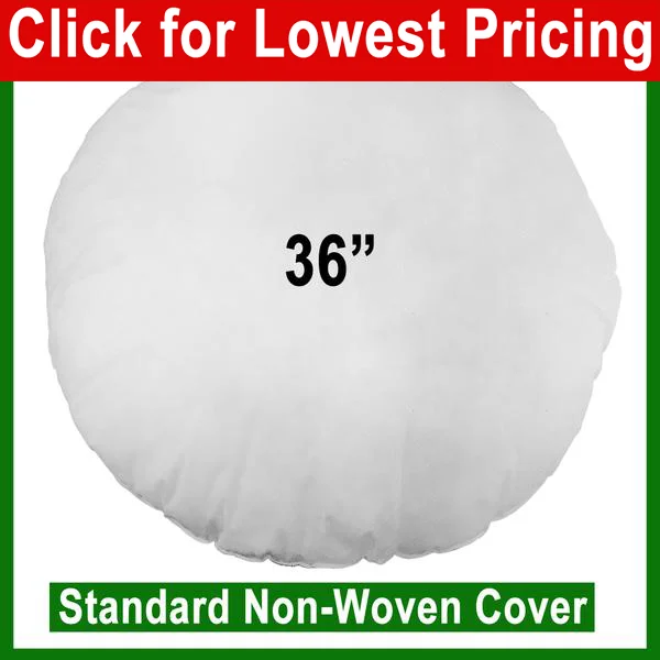 Bolster Pillows for Sofa DecorationRound Pillow Form 36" Round (Polyester Fill)