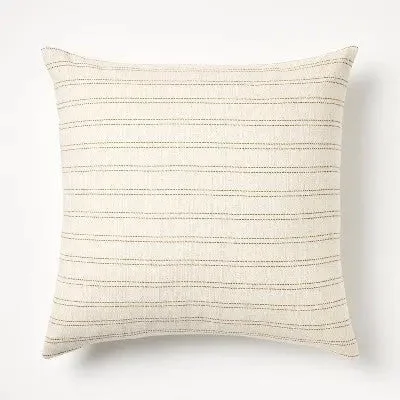 Plush Pillows for a Cozy BedNew - Oversized Woven Striped Square Throw Pillow - Threshold designed with Studio McGee Plush Pillows for a Cozy BedNew - Oversized Woven Striped Square Throw Pillow - Threshold designed with Studio McGee