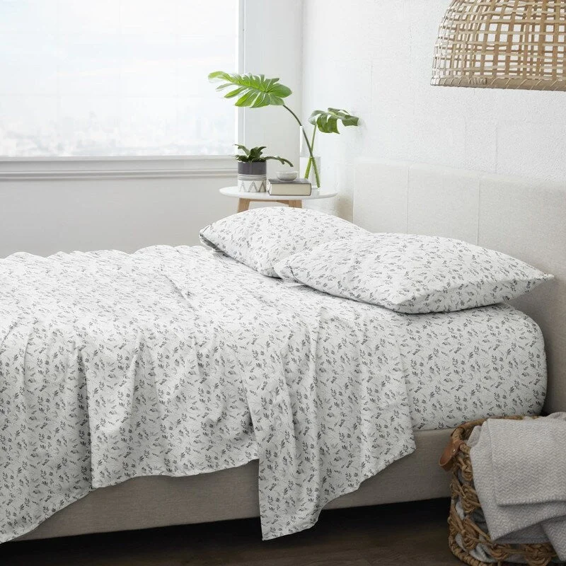 Sheet Sets with Multiple Pillowcase OptionsBecky Cameron Premium Bontanical 4 Piece Flannel Bed Sheet Set Sheet Sets with Multiple Pillowcase OptionsBecky Cameron Premium Bontanical 4 Piece Flannel Bed Sheet Set