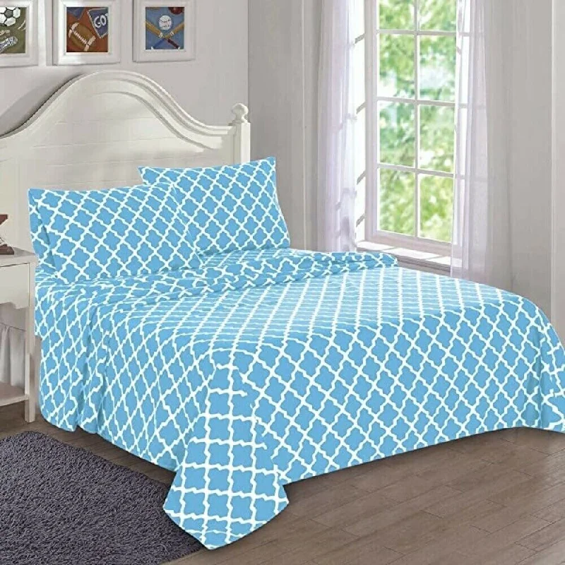 Sheet Sets with Multiple Pillowcase OptionsEgyptian Comfort Bed Sheet Set 1800 Count 4 Piece Twin Aqua White Sheet Sets with Multiple Pillowcase OptionsEgyptian Comfort Bed Sheet Set 1800 Count 4 Piece Twin Aqua White