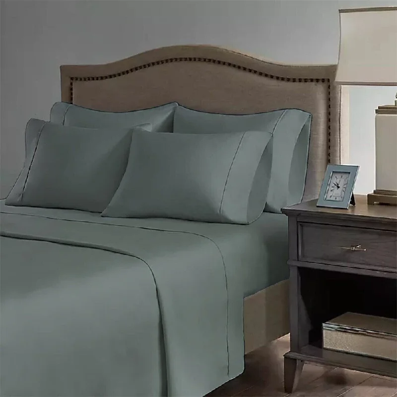 Polyester - Cotton Blend Sheets for Durability and Comfort2200 Count 6 Pc Premium Bamboo Deep Pocket Twin Sheet Gray Polyester - Cotton Blend Sheets for Durability and Comfort2200 Count 6 Pc Premium Bamboo Deep Pocket Twin Sheet Gray