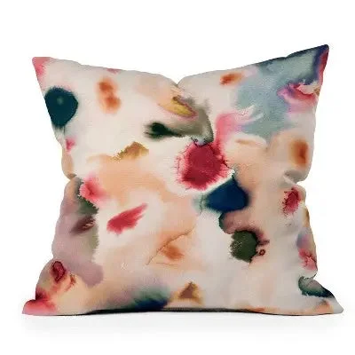 Pregnancy Pillows for Expectant Mothers16"x16" Ninola Design Abstract Watercolor Mineral Square Throw Pillow Pink - Deny Designs Pregnancy Pillows for Expectant Mothers16"x16" Ninola Design Abstract Watercolor Mineral Square Throw Pillow Pink - Deny Designs