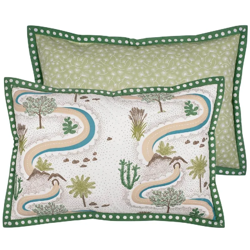 Soft and Fluffy Pillows for Bedroom ComfortWinding Roads Quilted Cushion Cover