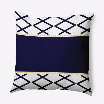 Firm Pillows for Side SleepersNew - 16"x16" Knot Fancy Square Throw Pillow Navy Blue/ Yellow - e by design Firm Pillows for Side SleepersNew - 16"x16" Knot Fancy Square Throw Pillow Navy Blue/ Yellow - e by design