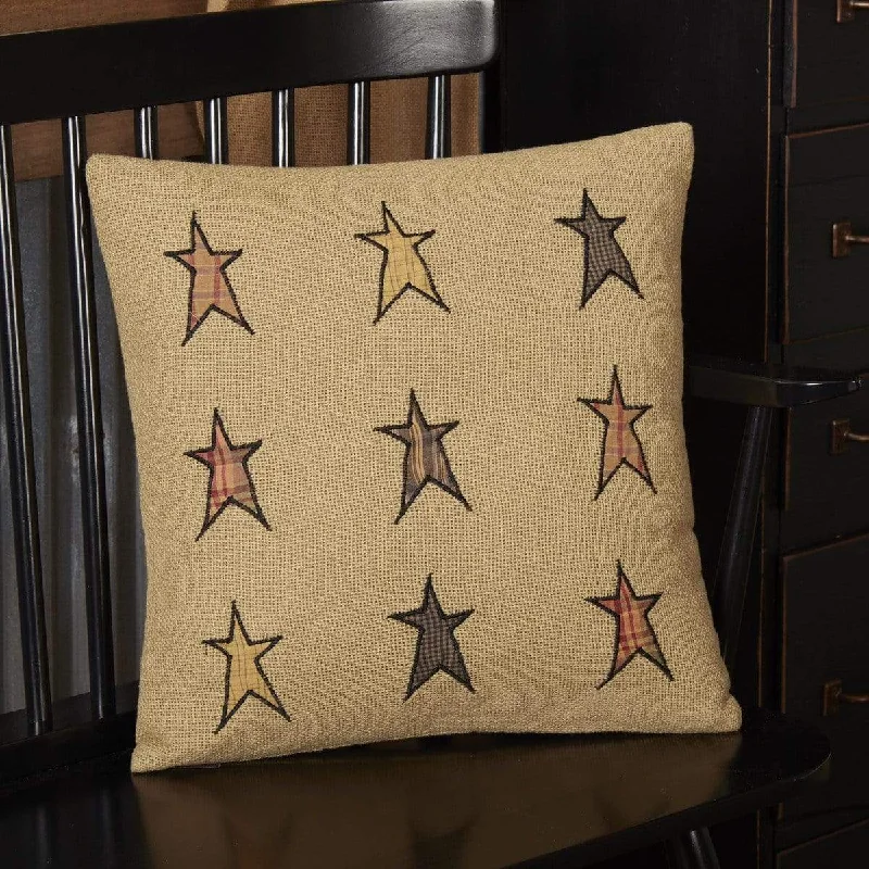 Back Support Pillows for Office ChairsStratton Burlap Applique Star Pillow