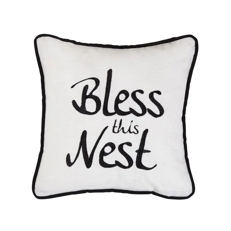 Adjustable Pillows for Customized ComfortBless This Nest Embroidered Pillow