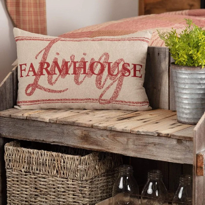 Firm Pillows for Side SleepersSawyer Mill Red Farmhouse Living Pillow 14" x 22"