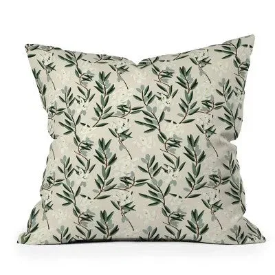 Velvet Pillows for a Touch of Elegance16" x 16" Holli Zollinger Bloom Outdoor Throw Pillow Olive Green - Deny Designs Velvet Pillows for a Touch of Elegance16" x 16" Holli Zollinger Bloom Outdoor Throw Pillow Olive Green - Deny Designs