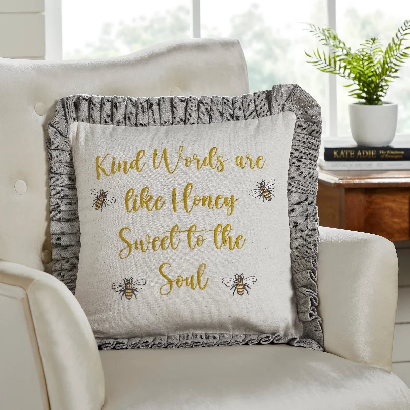 Travel Pillows for Long JourneysEmbroidered Bee Honey Pillow
