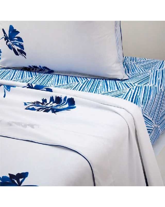Linen - Cotton Blend Sheets for a Natural and Versatile OptionYves Delorme 200 Thread Count Florida Flat Sheet Linen - Cotton Blend Sheets for a Natural and Versatile OptionYves Delorme 200 Thread Count Florida Flat Sheet