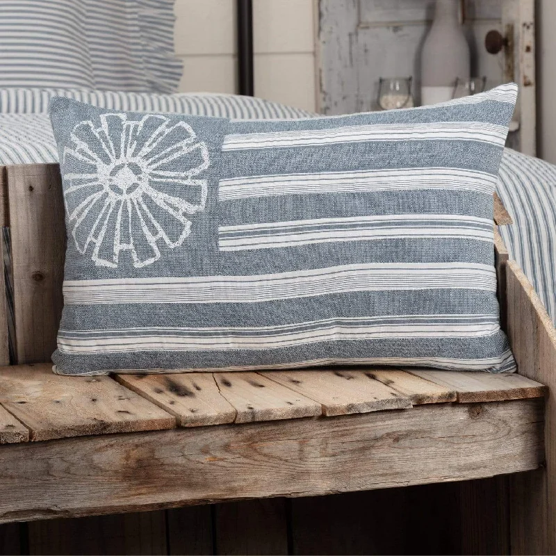 Soft and Fluffy Pillows for Bedroom ComfortSawyer Mill Blue Flag Pillow