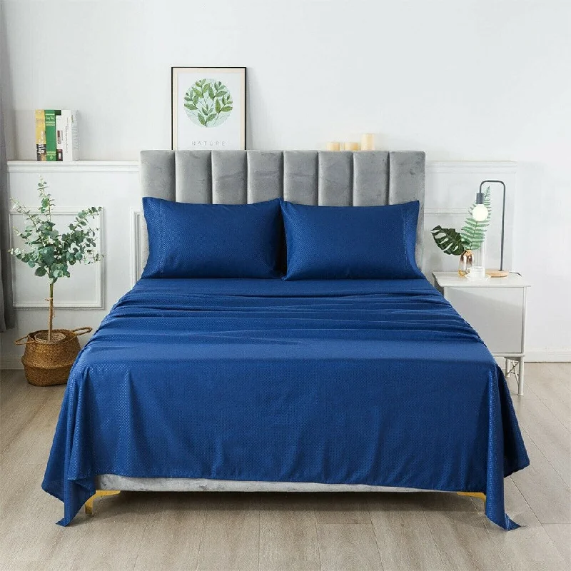 Hypoallergenic Silk Sheets for Sensitive Sleepers4 Piece Extra Deep Bedsheets Microfiber Hotel Quality Queen Navy Blue Hypoallergenic Silk Sheets for Sensitive Sleepers4 Piece Extra Deep Bedsheets Microfiber Hotel Quality Queen Navy Blue