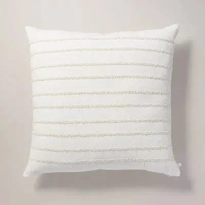 Round Pillows for Boho-Style InteriorsNew - 26"x26" Tufted Rib Stripe Euro Bed Pillow Cream/Natural - Hearth & Hand with Magnolia Round Pillows for Boho-Style InteriorsNew - 26"x26" Tufted Rib Stripe Euro Bed Pillow Cream/Natural - Hearth & Hand with Magnolia