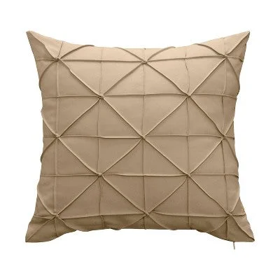 Plush Pillows for a Cozy BedFishnet Pleat Indoor/Outdoor Throw Pillow Khaki - Edie@Home Plush Pillows for a Cozy BedFishnet Pleat Indoor/Outdoor Throw Pillow Khaki - Edie@Home