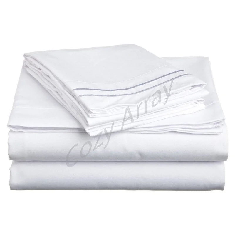 Sheet Sets with Multiple Pillowcase Options4 Piece 1600 Count Super Soft Sheet Set Full White Sheet Sets with Multiple Pillowcase Options4 Piece 1600 Count Super Soft Sheet Set Full White