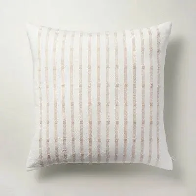 Feather Pillows for a Luxurious SleepNew - 24"x24" Textured Rail Stripe Square Throw Pillow Sage Cream/Tan - Hearth & Hand with Magnolia Feather Pillows for a Luxurious SleepNew - 24"x24" Textured Rail Stripe Square Throw Pillow Sage Cream/Tan - Hearth & Hand with Magnolia