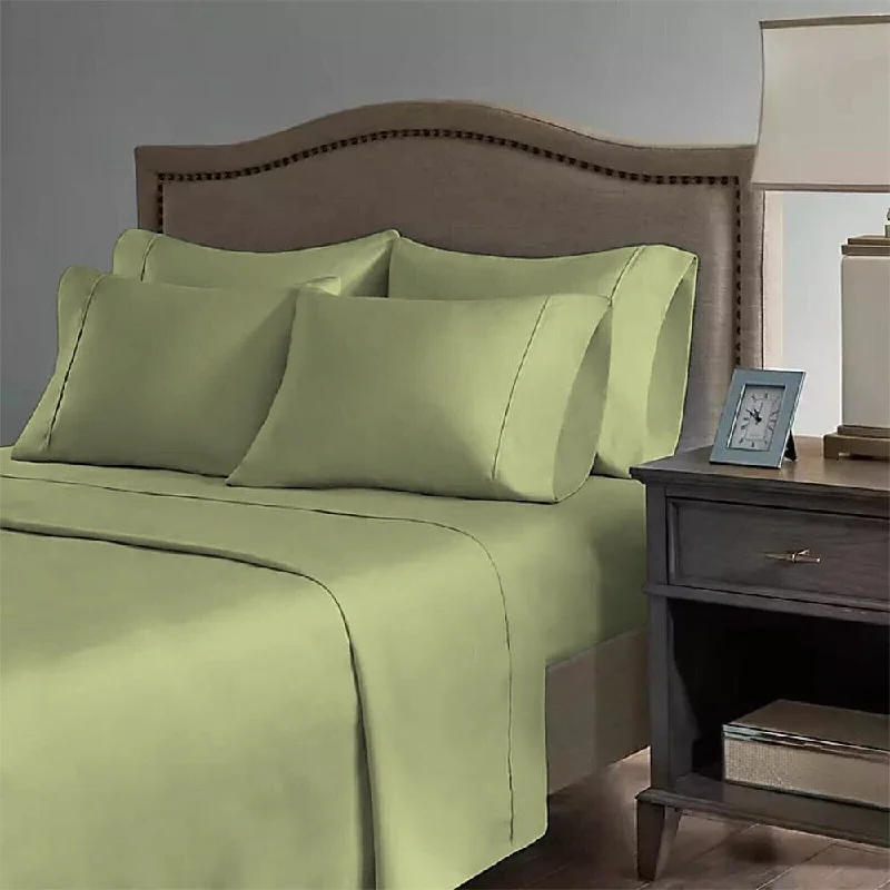 Flat Sheets with a High - Quality Finish for a Luxurious Look2200 Count 6 Pc Premium Bamboo Deep Pocket Queen Sheet Lime Flat Sheets with a High - Quality Finish for a Luxurious Look2200 Count 6 Pc Premium Bamboo Deep Pocket Queen Sheet Lime
