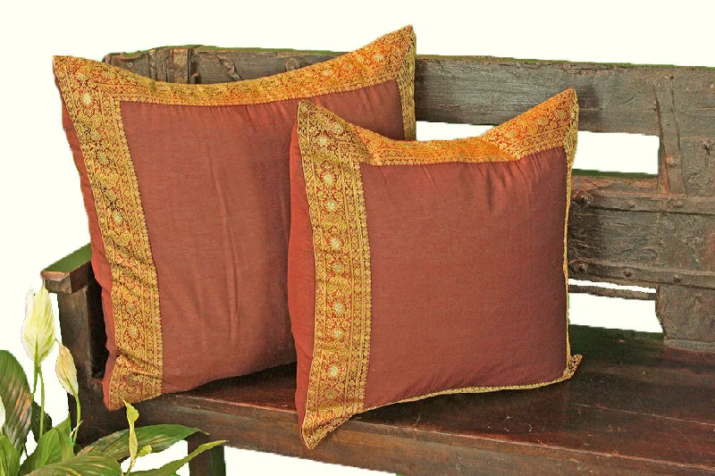 Orthopedic Pillows for Back Pain ReliefBurgundy Art Silk Pillow Cover