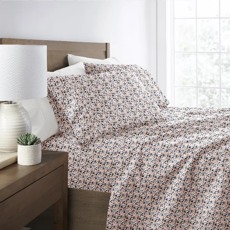 Rayon - Cotton Sheets for a Breathable and Soft BlendLightweight Soft 4-Piece Floral Sheet Sets Rayon - Cotton Sheets for a Breathable and Soft BlendLightweight Soft 4-Piece Floral Sheet Sets