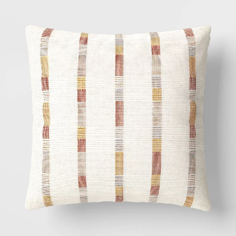Round Pillows for Boho-Style InteriorsOversized Woven Striped Square Throw Pillow Cream - Threshold Round Pillows for Boho-Style InteriorsOversized Woven Striped Square Throw Pillow Cream - Threshold