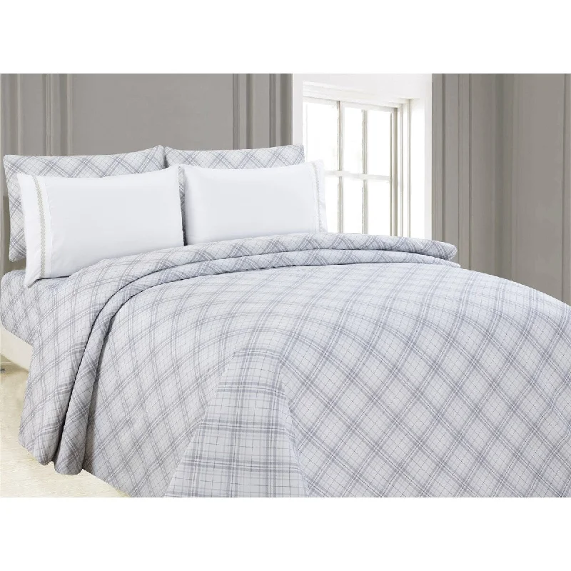 Wrinkle - Free Polyester Sheets for a Low - Maintenance Bed6-Piece Printed Sheet Set with Embroidered Pillowcases, Cruiser Plaid Wrinkle - Free Polyester Sheets for a Low - Maintenance Bed6-Piece Printed Sheet Set with Embroidered Pillowcases, Cruiser Plaid