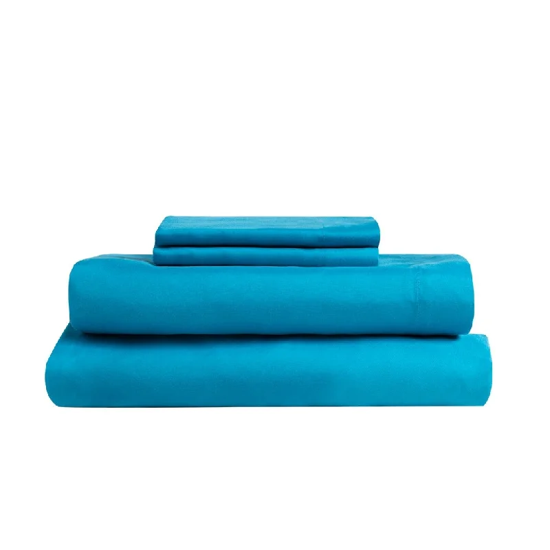 Linen - Cotton Blend Sheets for a Natural and Versatile OptionSoft & Cozy Brushed 3Pc 75Gsm Sheet Set Caribbean Sea Twin Linen - Cotton Blend Sheets for a Natural and Versatile OptionSoft & Cozy Brushed 3Pc 75Gsm Sheet Set Caribbean Sea Twin