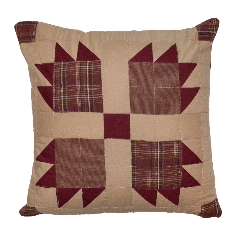 Square Pillows for Modern Home DecorBurgundy Bear's Paw Pillow