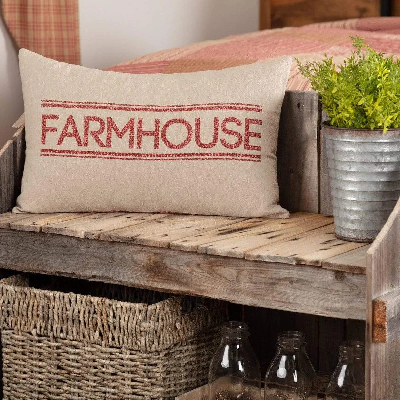 Plush Pillows for a Cozy BedSawyer Mill Red Farmhouse Pillow