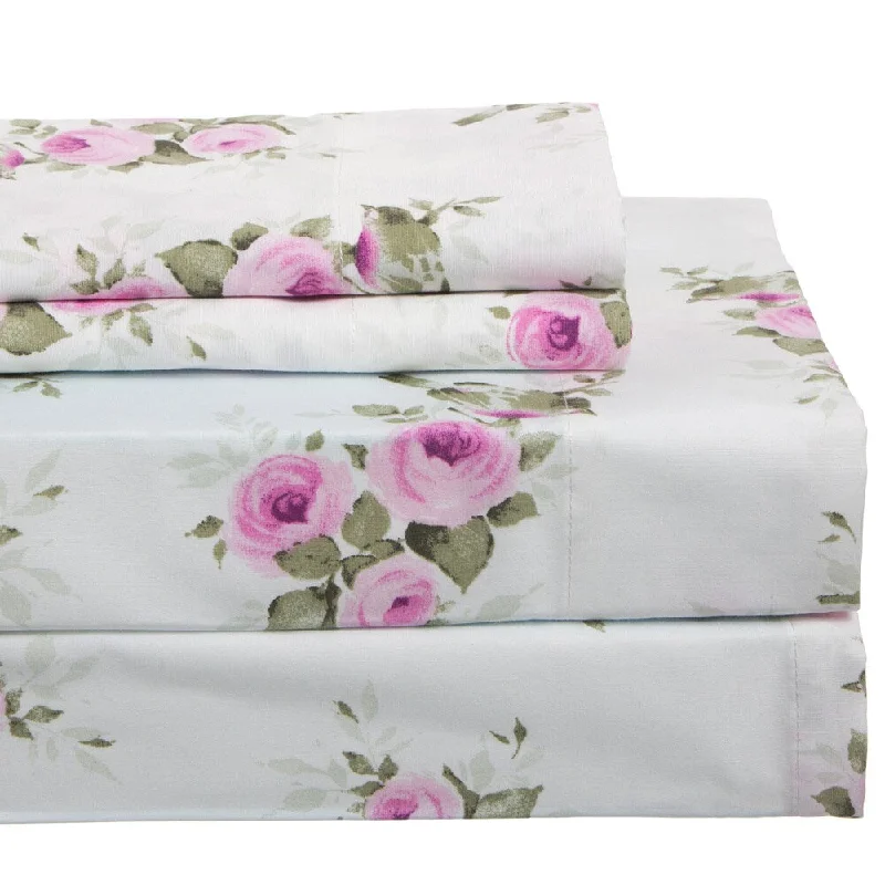 Fitted Sheets with Reinforced Corners for Long - Lasting Use300 Thread Count Cotton Rich Floral Sheet Set Fitted Sheets with Reinforced Corners for Long - Lasting Use300 Thread Count Cotton Rich Floral Sheet Set