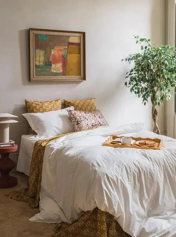 Hypoallergenic Silk Sheets for Sensitive SleepersFlat Top Sheet Made With Liberty Fabric CAPEL MUSTARD Hypoallergenic Silk Sheets for Sensitive SleepersFlat Top Sheet Made With Liberty Fabric CAPEL MUSTARD