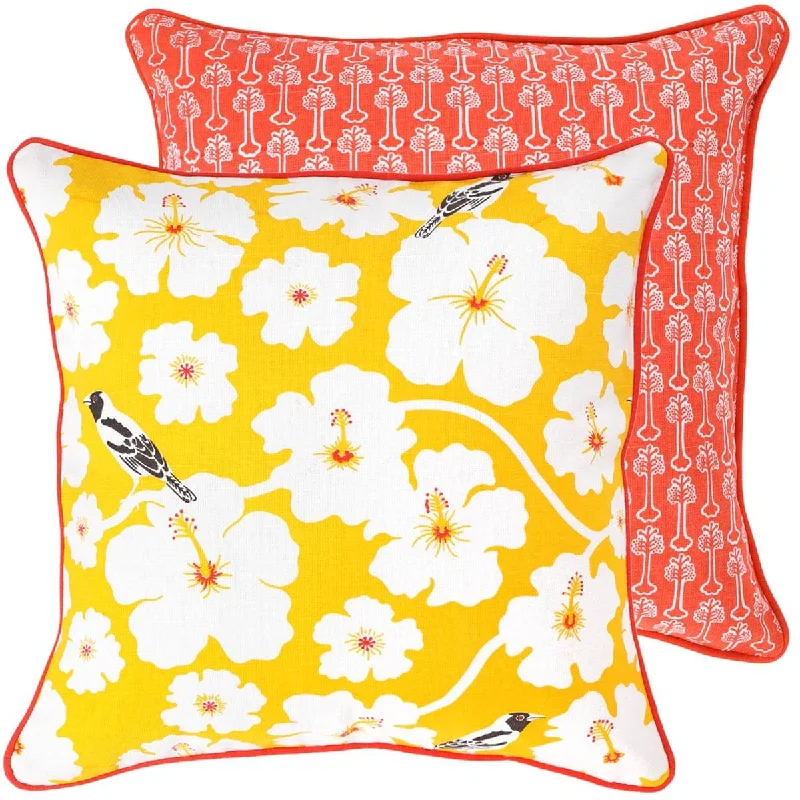 Soft and Fluffy Pillows for Bedroom ComfortYellow Weaver Cushion Cover